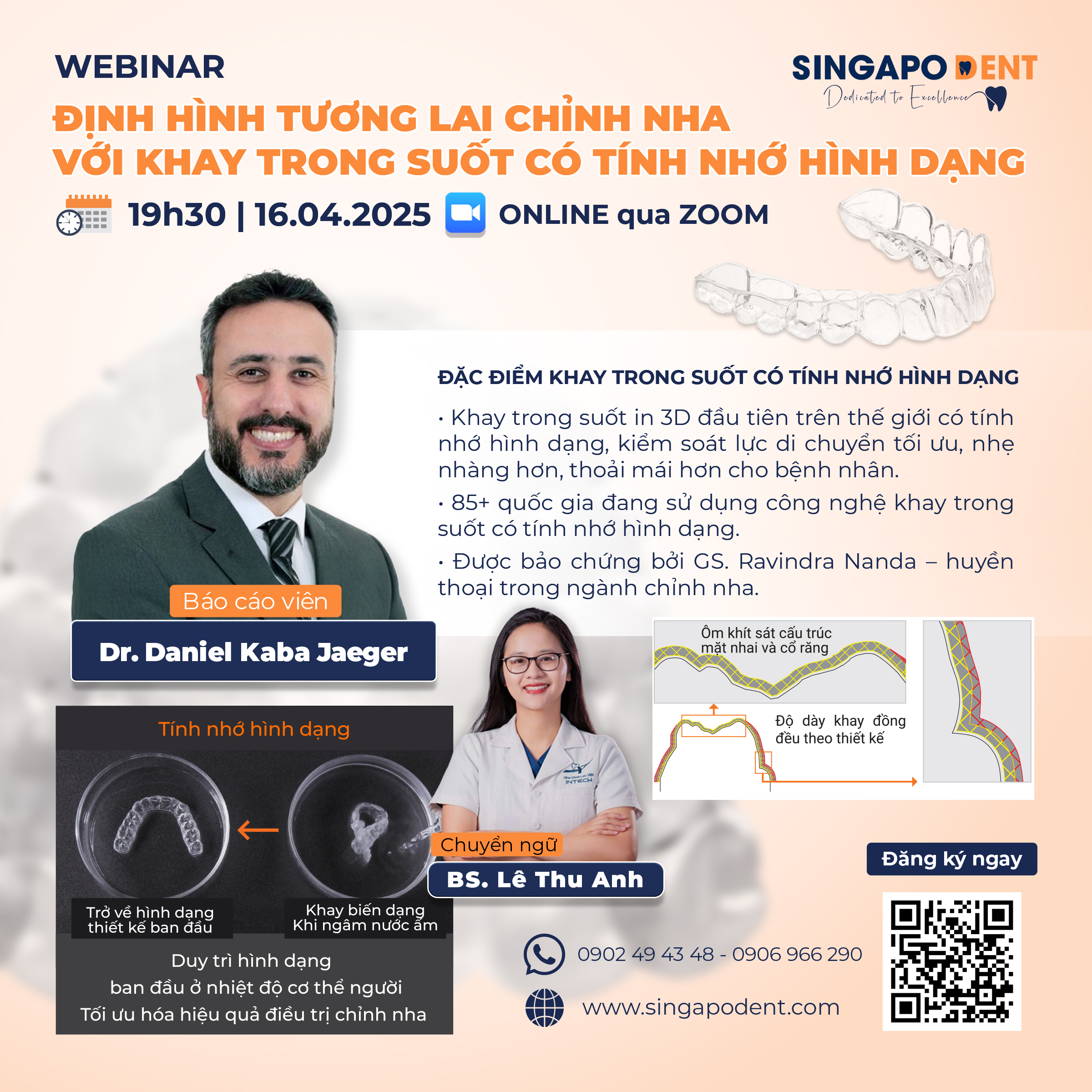 TƯƠNG LAI CHỈNH NHA BẰNG KHAY IN 3D CÓ TÍNH NHỚ HÌNH DẠNG – DR. DANIEL JAEGER